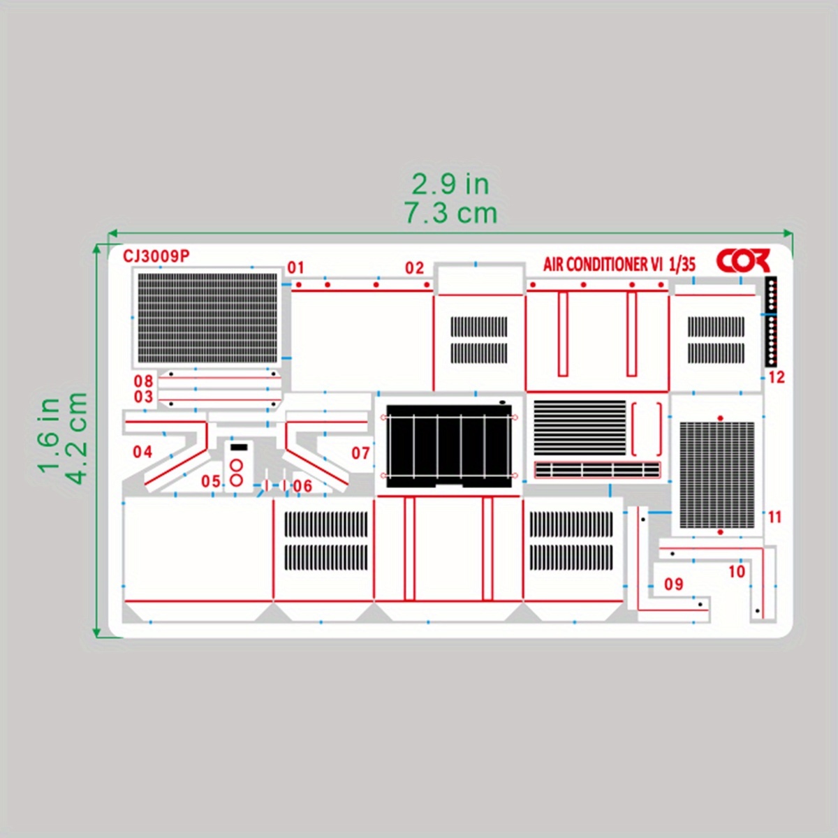 1/35 Scale Model Kit, Photo Etch Building Window